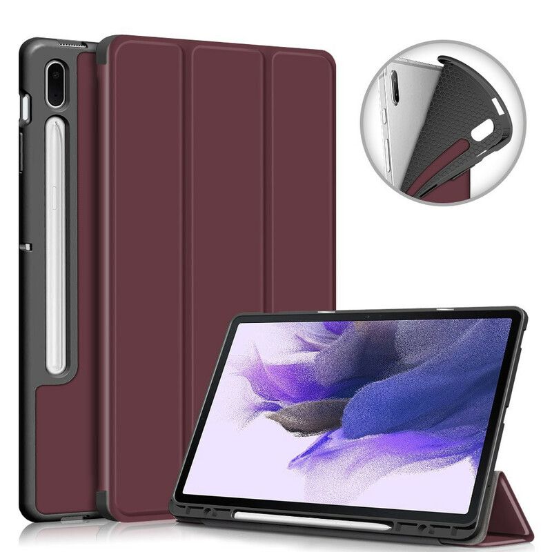 Smart Case Coque Samsung Galaxy Tab S7 FE Tri-fold Porte-stylet Renforcée