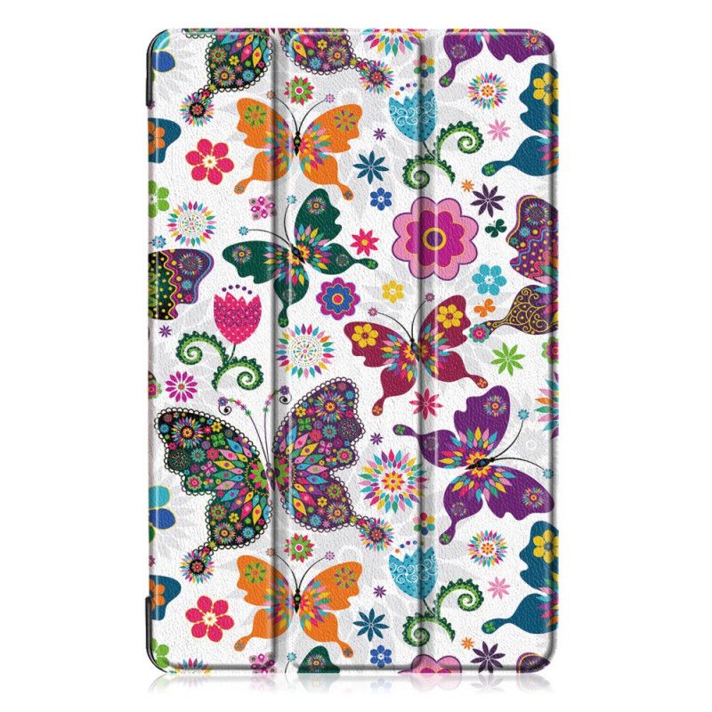 Smart Case Samsung Galaxy Tab A 10.1 (2019) Renforcée Papillons Et Fleurs