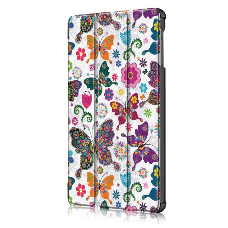 Smart Case Samsung Galaxy Tab A 10.1 (2019) Renforcée Papillons Et Fleurs