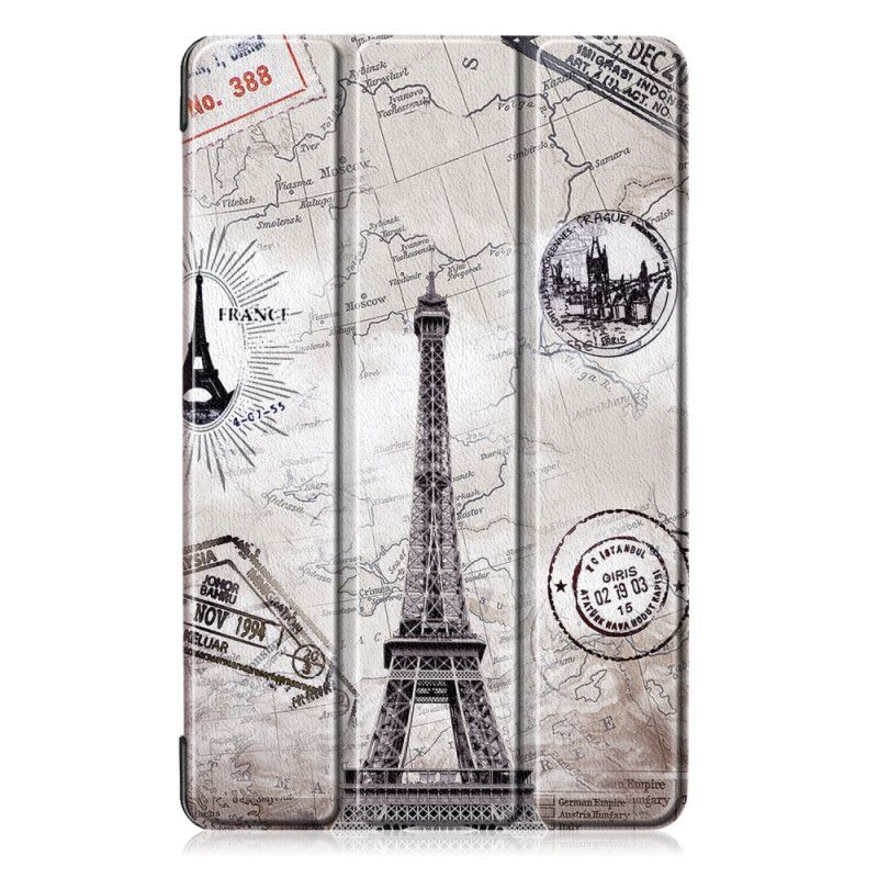 Smart Case Samsung Galaxy Tab A 10.1 (2019) Renforcée Tour Eiffel Rétro