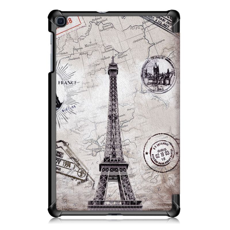 Smart Case Samsung Galaxy Tab A 10.1 (2019) Renforcée Tour Eiffel Rétro