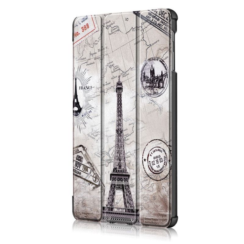 Smart Case Samsung Galaxy Tab A 10.1 (2019) Renforcée Tour Eiffel Rétro