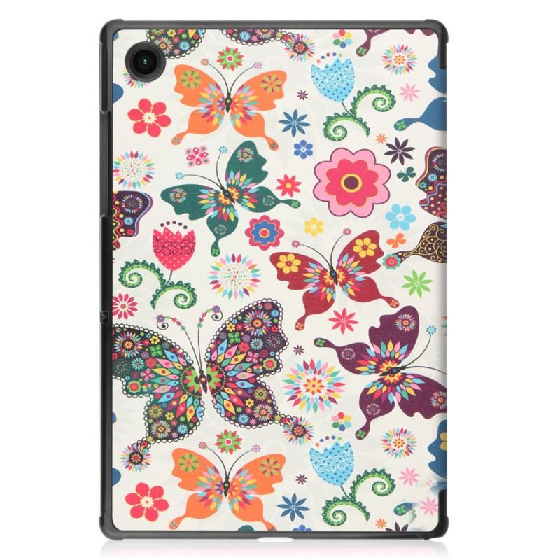 Smart Case Samsung Galaxy Tab A8 (2021) Renforcée Papillons et Fleurs