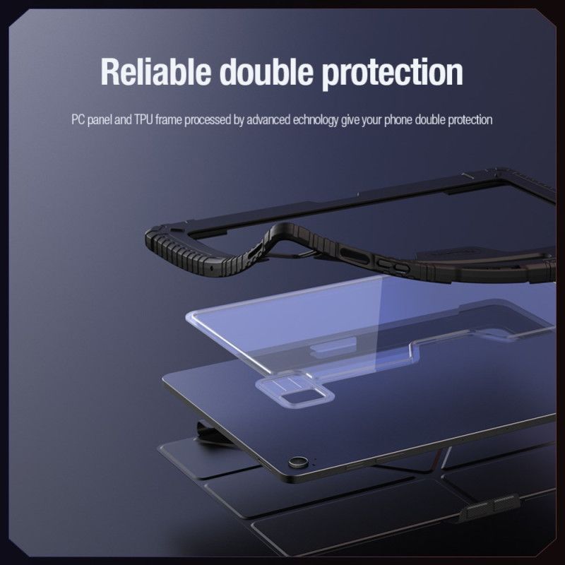 Smart Case Samsung Galaxy Tab S10 FE Plus Bumper avec Support Origami et Couvercle Coulissant NILLKIN