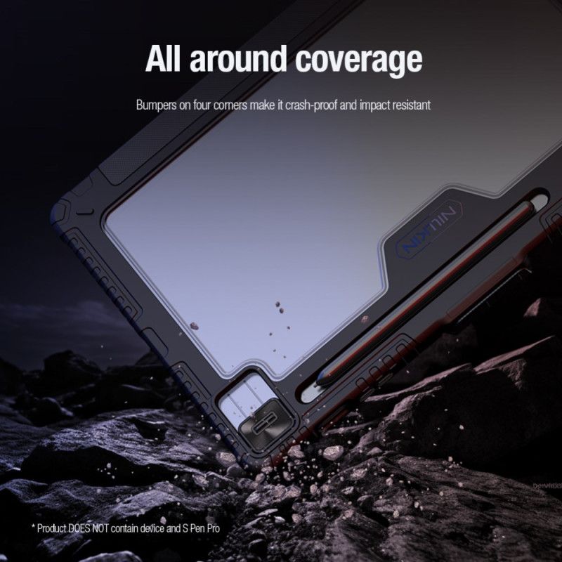 Smart Case Samsung Galaxy Tab S10 FE Plus Bumper avec Support Origami et Couvercle Coulissant NILLKIN