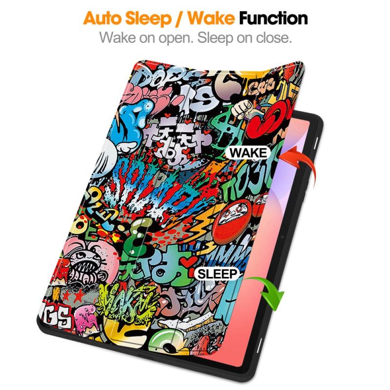Smart Case Samsung Galaxy Tab S10 Lite Porte-Stylet Graffiti