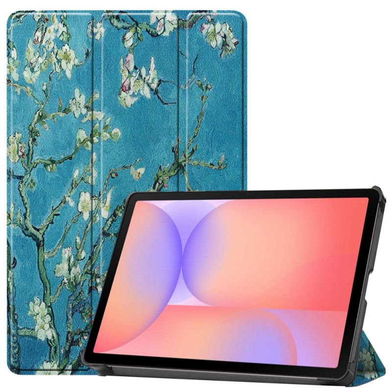 Smart Case Samsung Galaxy Tab S10 Lite Renforcée Porte-Stylet Branches Fleuries