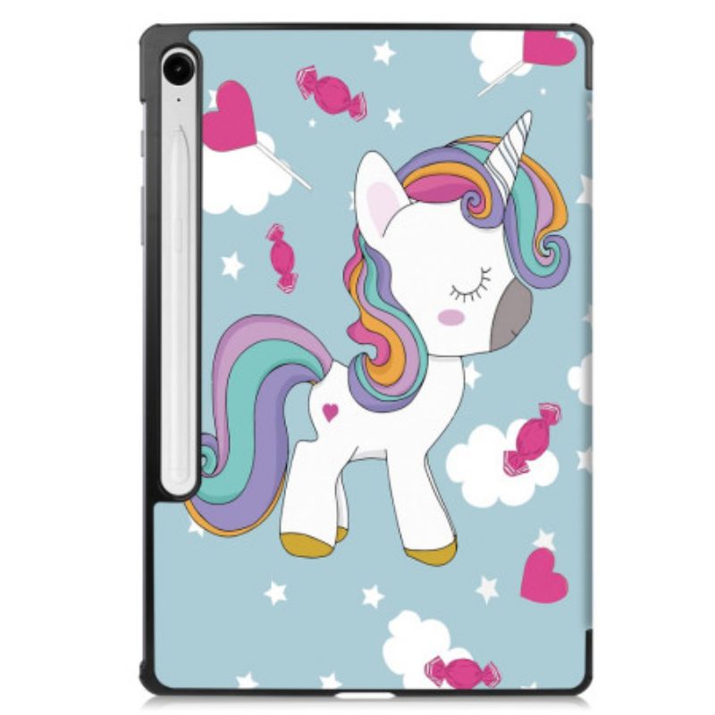 Smart Case Samsung Galaxy Tab S10 Lite Renforcée Porte-Stylet Licorne