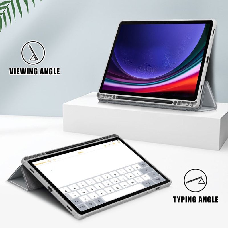 Smart Case Samsung Galaxy Tab S10 Plus / S9 Plus Trois Volets Porte-Stylet