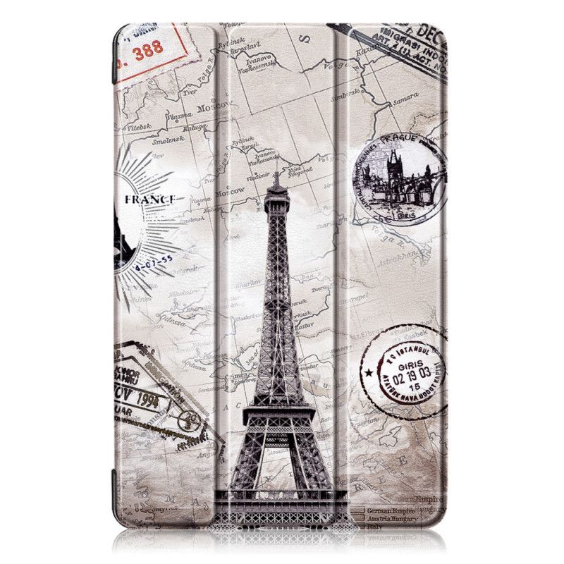 Smart Case Samsung Galaxy Tab S5e Renforcée Tour Eiffel Rétro