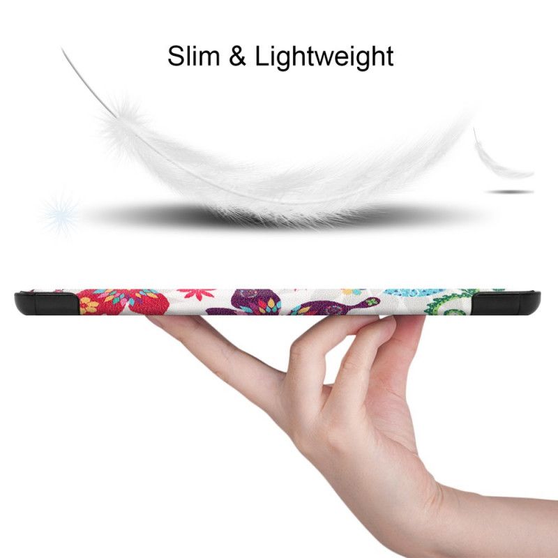 Smart Case Samsung Galaxy Tab S6 Lite Papillons Et Fleurs Rétros