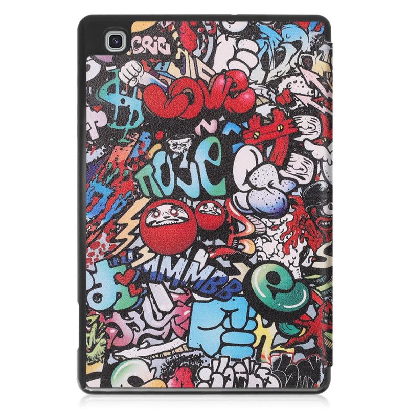 Smart Case Samsung Galaxy Tab S6 Lite Porte-crayon Graffitis