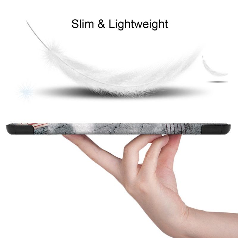 Smart Case Samsung Galaxy Tab S6 Lite Tour Eiffel Rétro