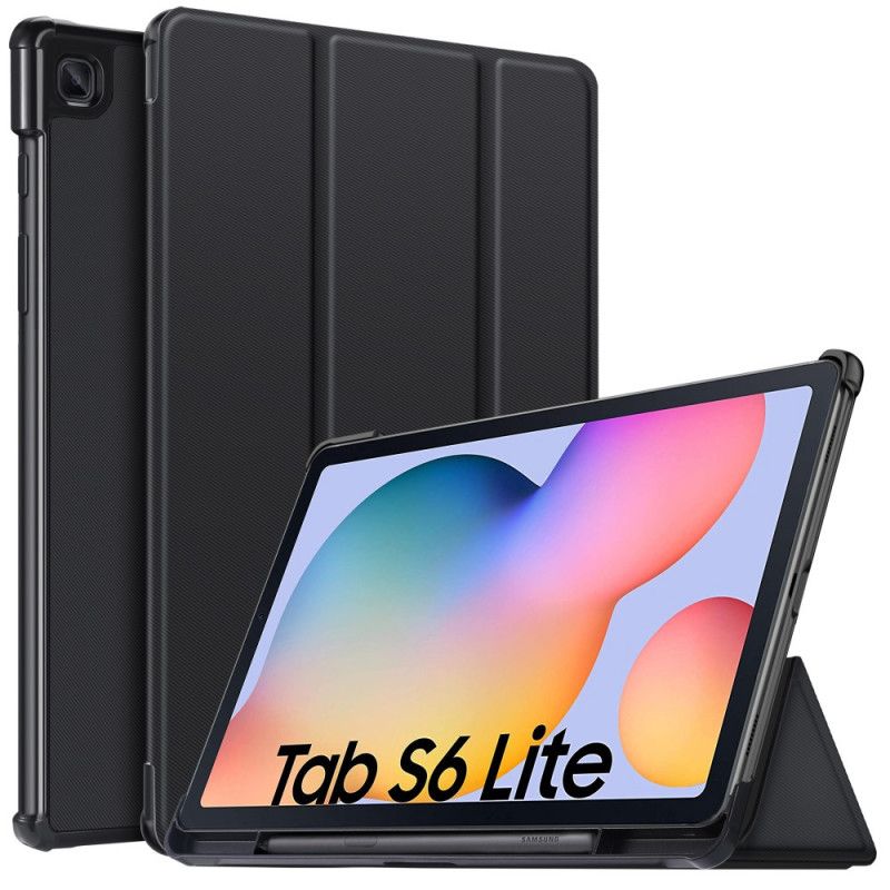 Smart Case Samsung Galaxy Tab S6 Lite Tri Fold Coins Renforcés