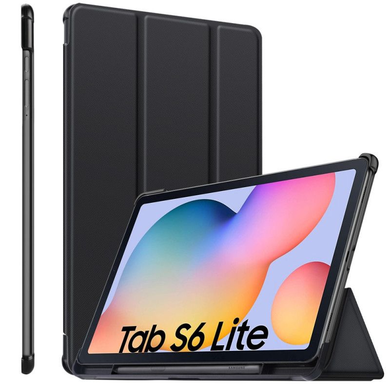 Smart Case Samsung Galaxy Tab S6 Lite Tri Fold Coins Renforcés