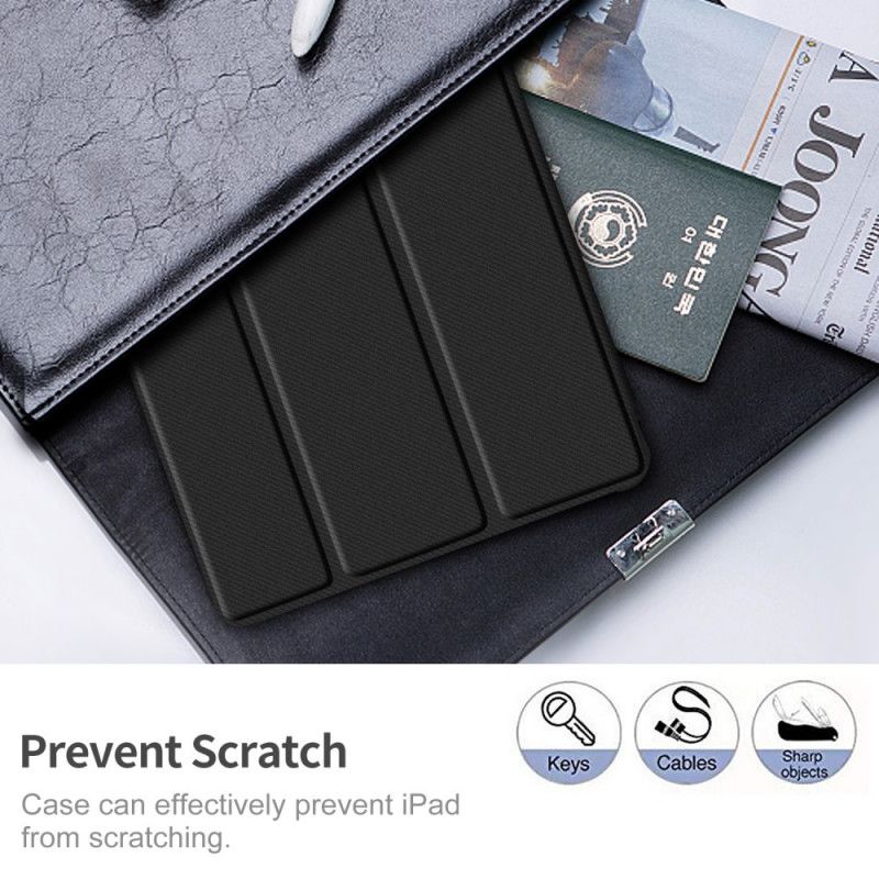 Smart Case Samsung Galaxy Tab S6 Lite Tri Fold Coins Renforcés
