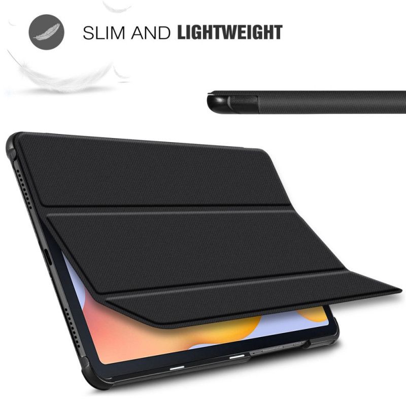 Smart Case Samsung Galaxy Tab S6 Lite Tri Fold Coins Renforcés