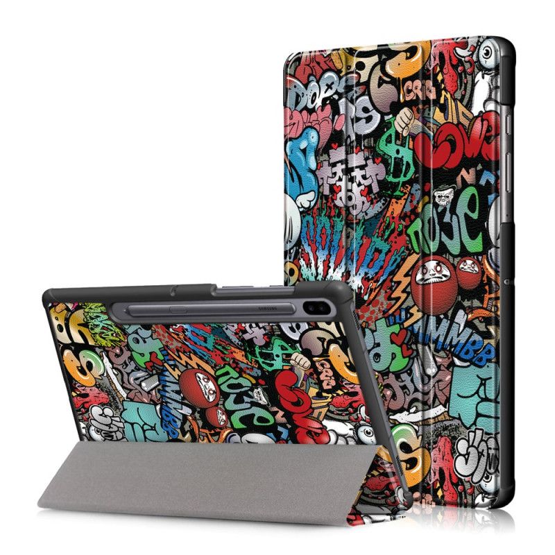 Smart Case Samsung Galaxy Tab S6 Porte-crayon Graffitis