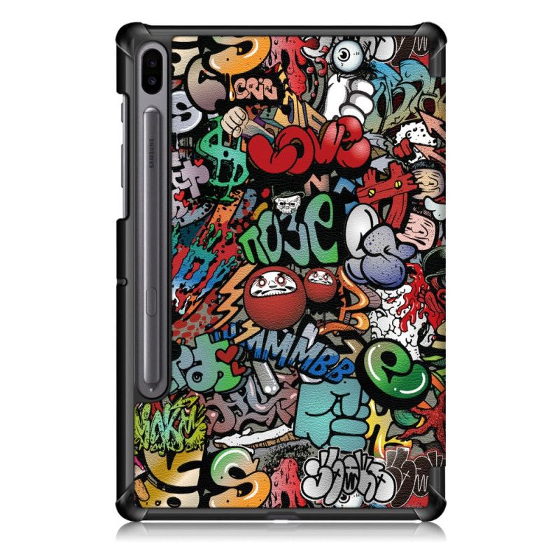 Smart Case Samsung Galaxy Tab S6 Porte-crayon Graffitis