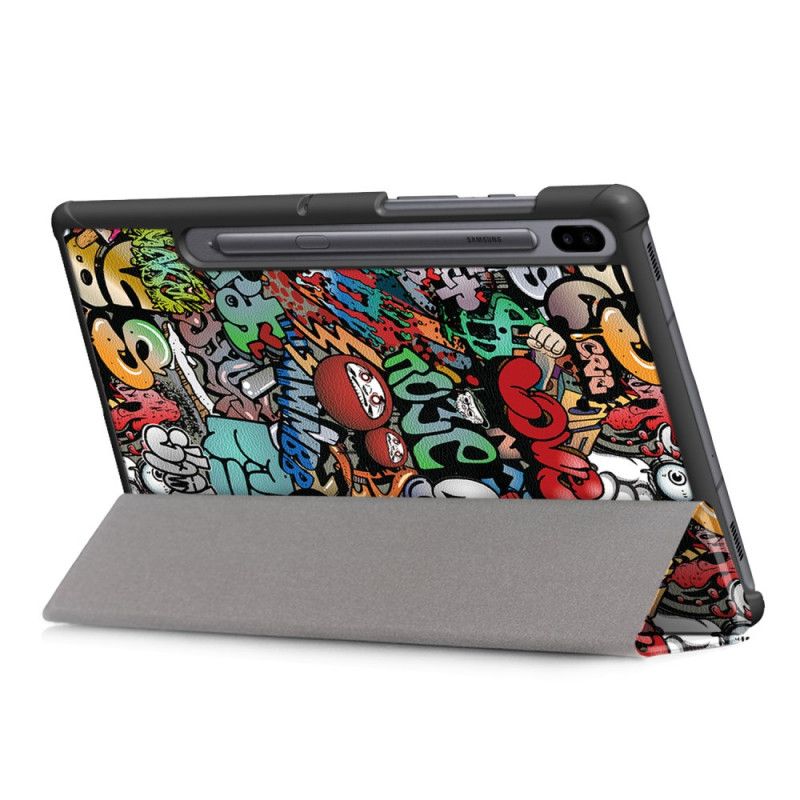 Smart Case Samsung Galaxy Tab S6 Porte-crayon Graffitis