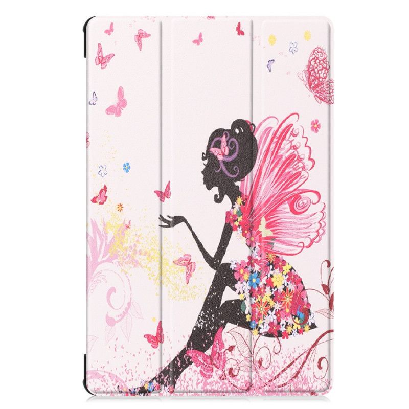 Smart Case Samsung Galaxy Tab S6 Simili Cuir Fée Florale