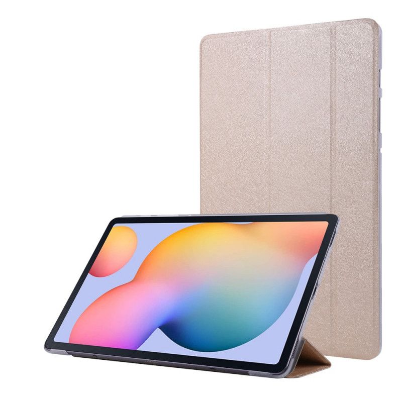 Smart Case Samsung Galaxy Tab S7 Plus Simili Cuir Texture Soie