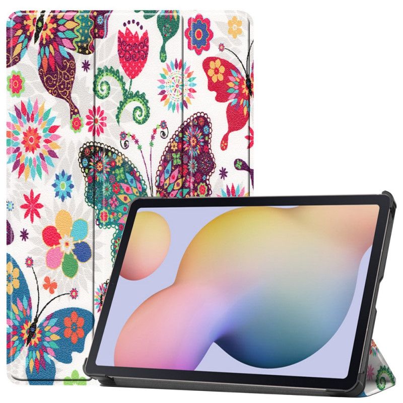 Smart Case Samsung Galaxy Tab S7 Porte-stylet Fleurs Vintages