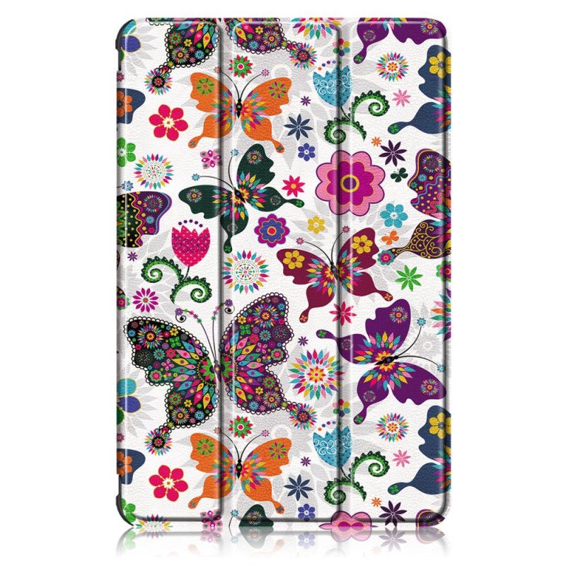 Smart Case Samsung Galaxy Tab S7 Renforcée Papillons Et Fleurs