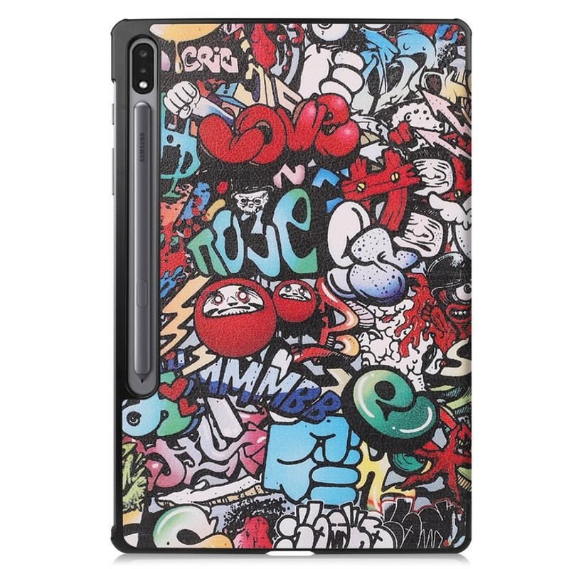 Smart Case Samsung Galaxy Tab S8 Plus / S7 Plus Renforcée graffitis