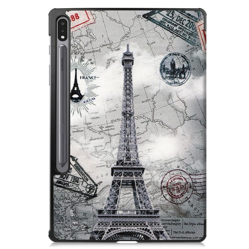 Smart Case Samsung Galaxy Tab S8 Plus / S7 Plus Renforcée Tour Eiffel