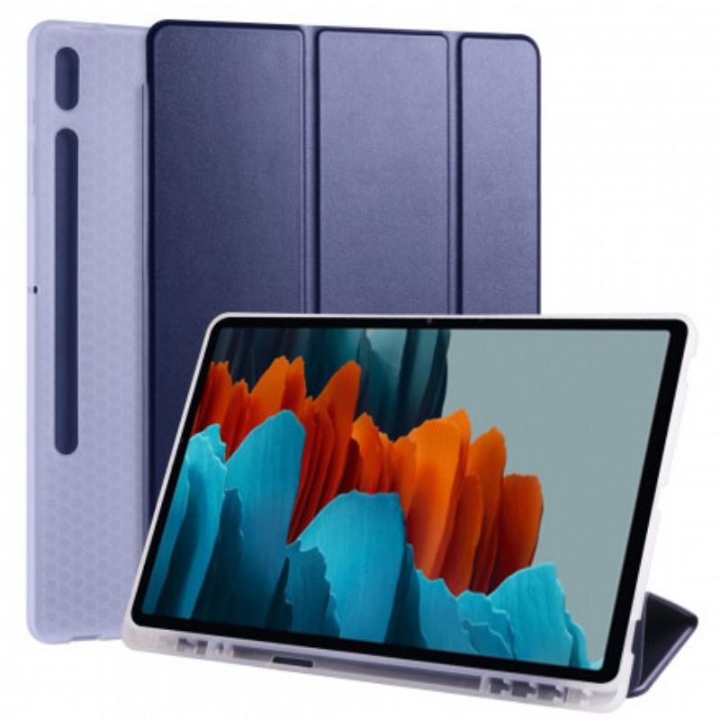 Smart Case Samsung Galaxy Tab S8 Plus / S7 Plus Silicone et Simili Cuir