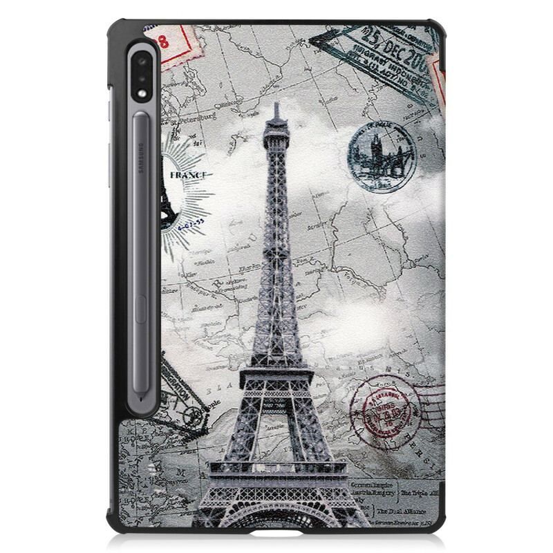 Smart Case Samsung Galaxy Tab S8 / Tab S7 Tour Eiffel Porte-Stylet