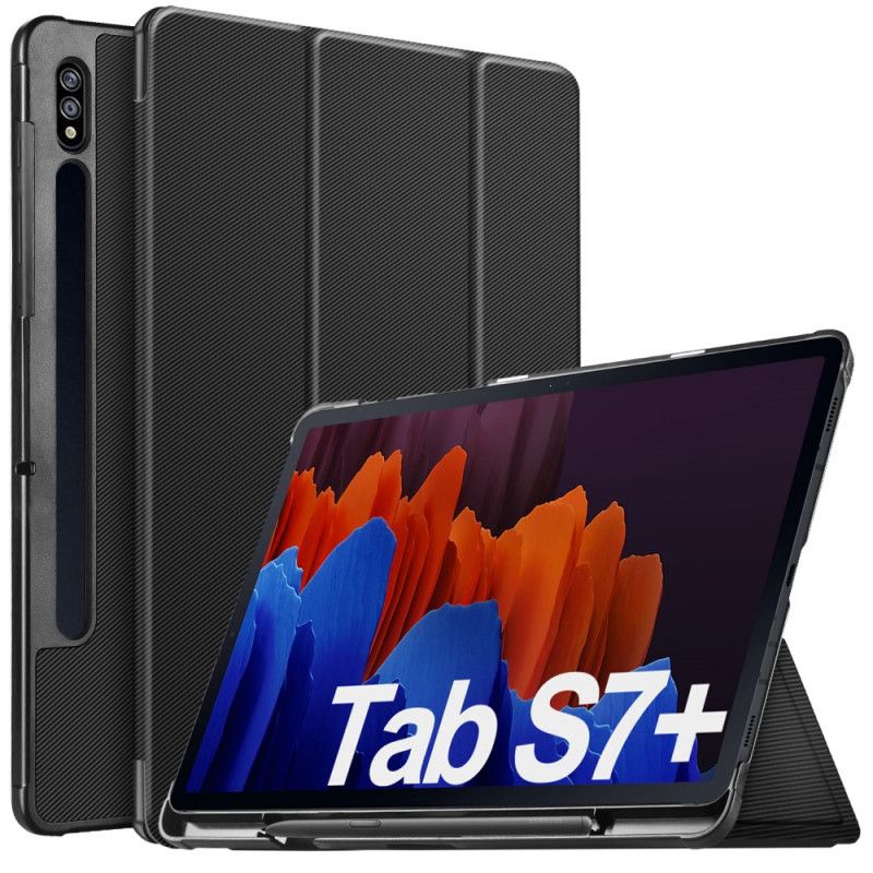 Smart Case Trois Plis Avec Porte-stylet Samsung Galaxy Tab S7 Plus