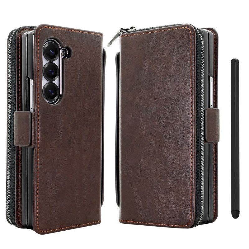 tui Samsung Galaxy Z Fold 7 Pochette Zippée et Sangle