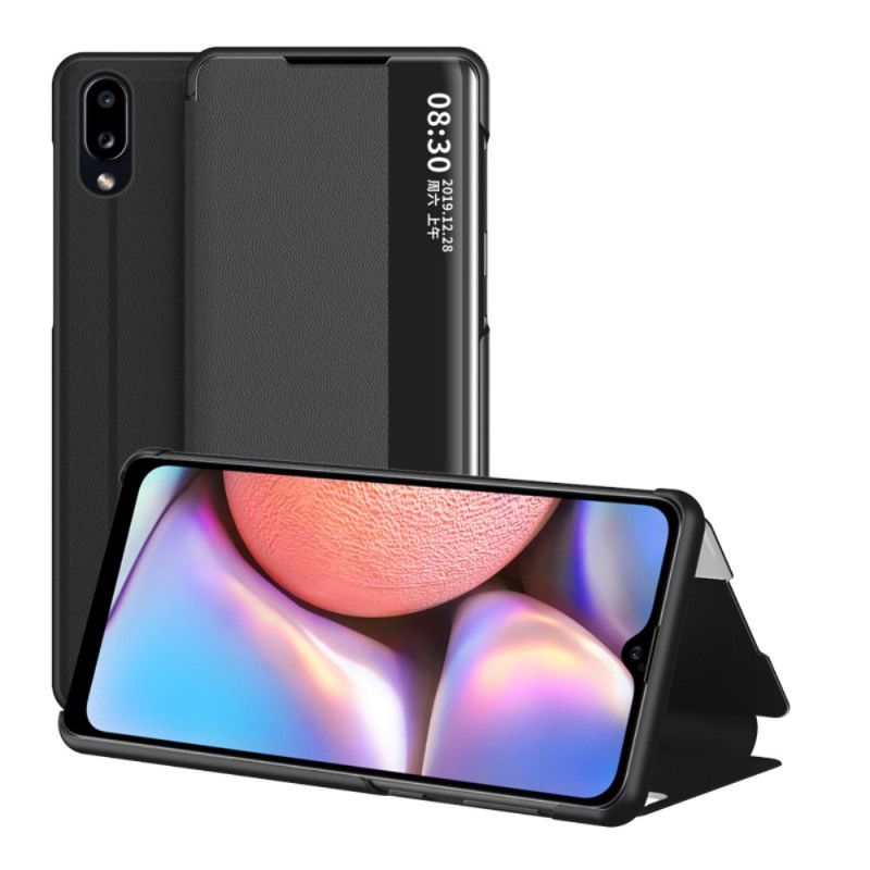 View Cover Samsung Galaxy A10s Simili Cuir Texturé