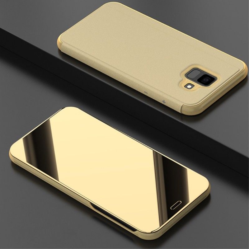 View Cover Samsung Galaxy A6 Miroir Et Effet Cuir