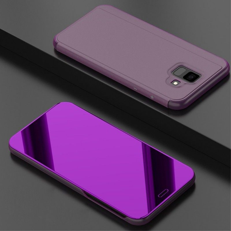 View Cover Samsung Galaxy A6 Miroir Et Effet Cuir