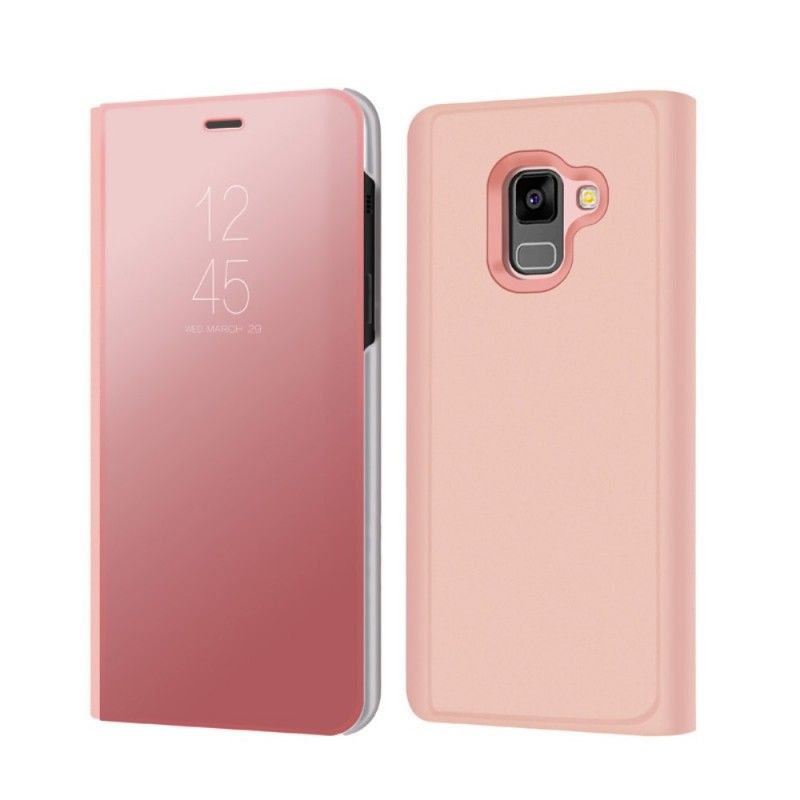 View Cover Samsung Galaxy A8 Miroir Et Effet Cuir