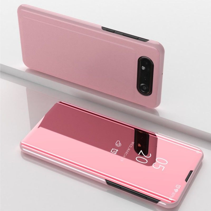 View Cover Samsung Galaxy A80 / A90 Miroir Et Simiii Cuir