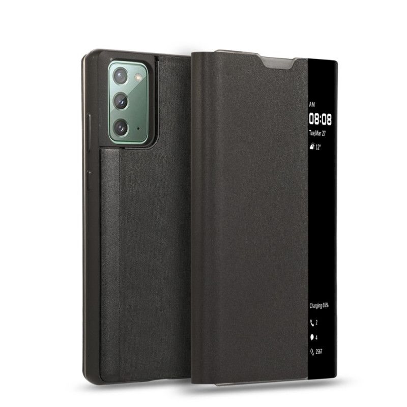 View Cover Samsung Galaxy Note 20 Simili Cuir Texturé