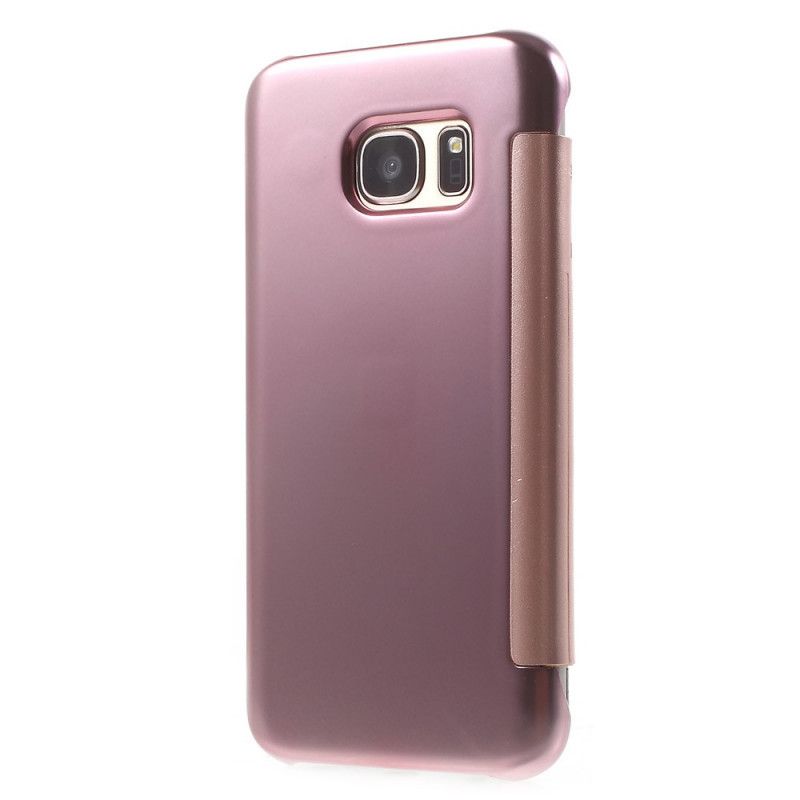 View Cover Samsung Galaxy S7 Miroir Et Effet Cuir