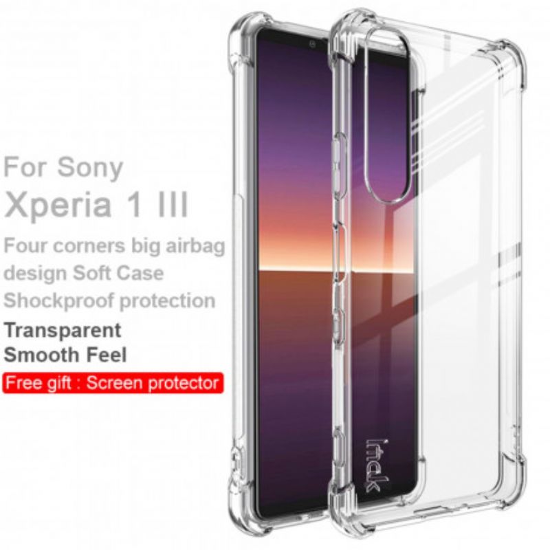 Coque Pour Sony Xperia 1 III Transparente Avec Film Écran Imak