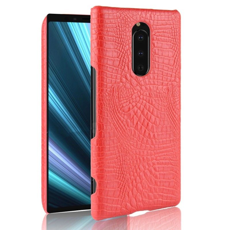 Coque Sony Xperia 1 Effet Peau De Crocodile