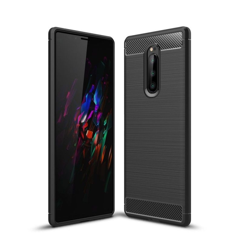 Coque Sony Xperia 1 Fibre Carbone Brossée