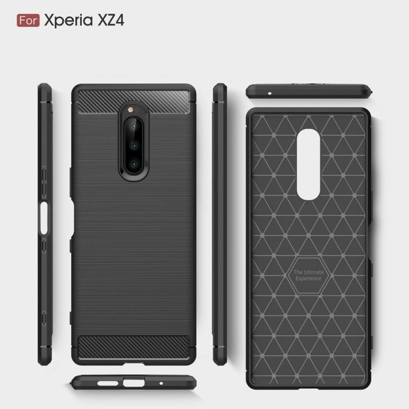 Coque Sony Xperia 1 Fibre Carbone Brossée