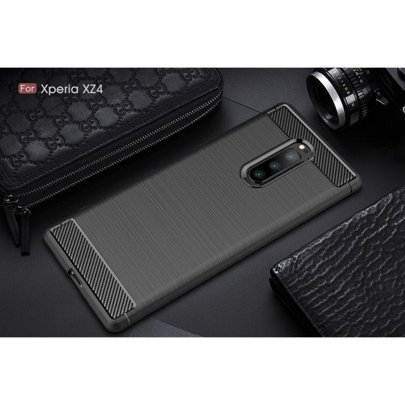 Coque Sony Xperia 1 Fibre Carbone Brossée