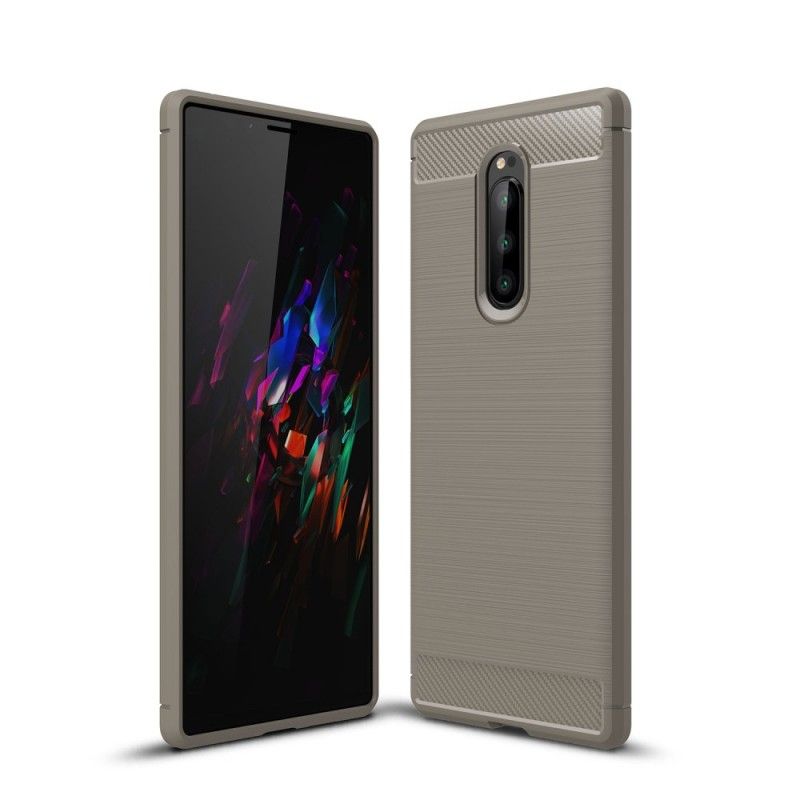 Coque Sony Xperia 1 Fibre Carbone Brossée