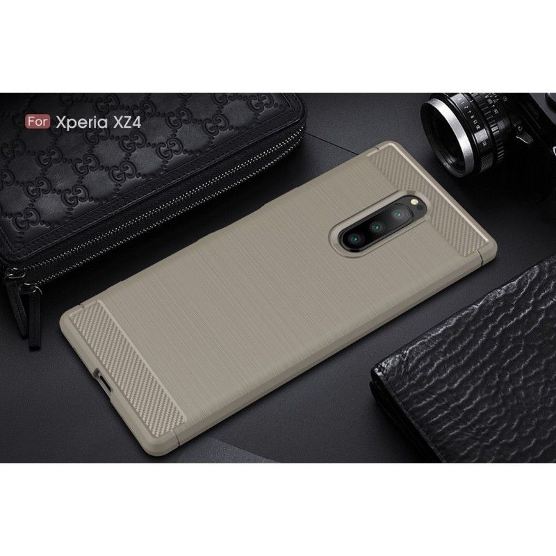 Coque Sony Xperia 1 Fibre Carbone Brossée