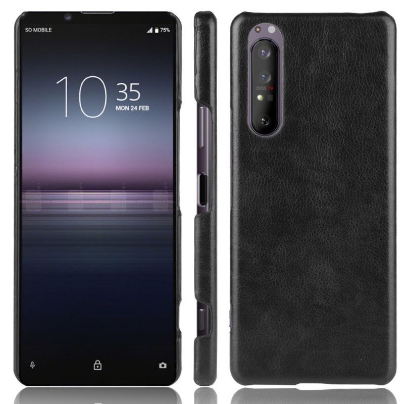 Coque Sony Xperia 1 Ii Effet Cuir Litchi