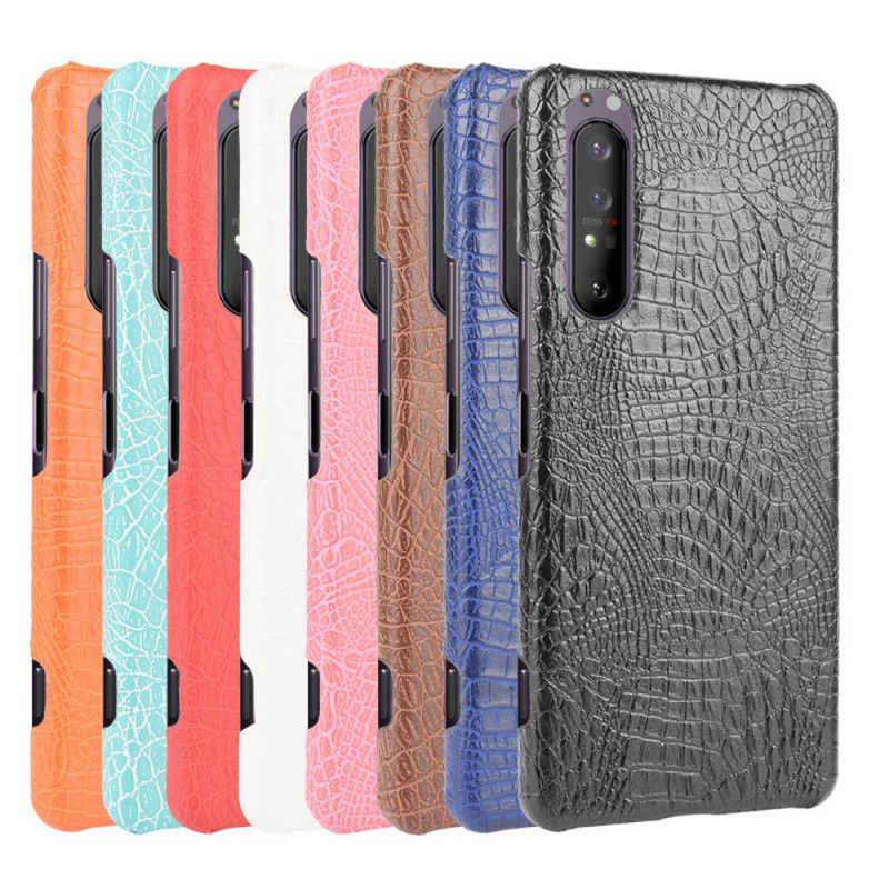 Coque Sony Xperia 1 Ii Effet Peau De Crocodile